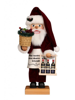 0-862 Ulbricht Vintage Wine Santa Nutcracker