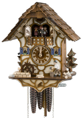 MT6575-9 Musical Wood Chopper Chalet 1 Day Cuckoo Clock