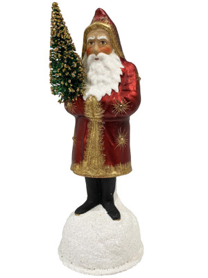 24028 Burgundy Santa with Crystals from Ino Schaller