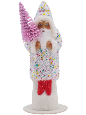 154 Sugar Beaded Santa with tree from Ino Schaller