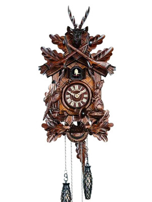 Q6563-9 Anton Schneider Quartz Battery Wood Chopper Cuckoo Clock