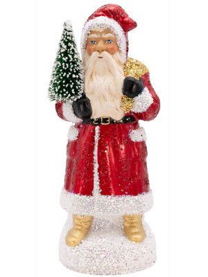 13224 Red Santa from Ino Schaller Paper Mache Candy Container