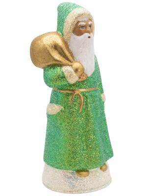 19211 Neon Green Glitter Coat Santa from Ino Schaller