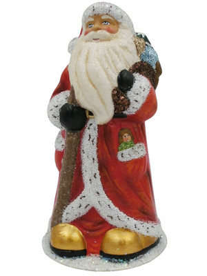 2523 Red Santa with Decor from Ino Schaller Paper Mache Candy Container