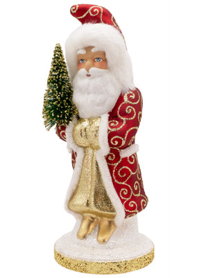 26286 Red Santa with Kringle Decor on Base from Ino Schaller