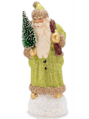 12230 Lime Glitter Coat Santa from Ino Schaller