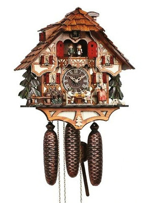 8TMT6414-9 Anton Schneider 8 Day Beer Drinkers Cuckoo Clock