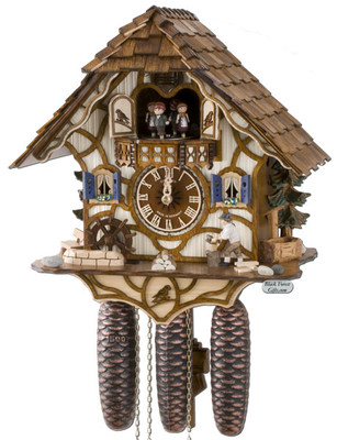 8TMT6415-9 Anton Schneider 8 Day Wood Chopper Cuckoo Clock