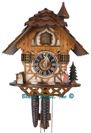 1294 Bell Ringer Chalet 1 Day Cuckoo Clock