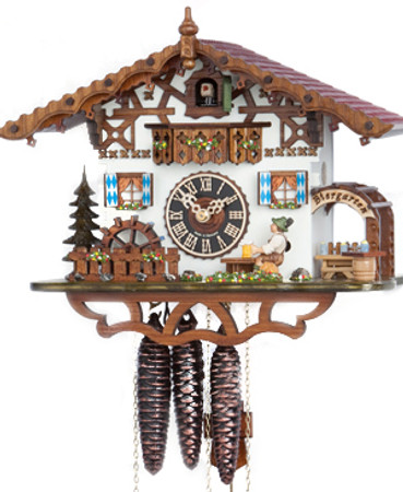665M Musical Bavarian Beer Hall Chalet 1 Day Cuckoo Clock