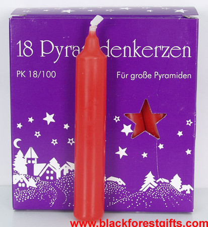 81544029 Red Large Candles for Christmas Pyramid