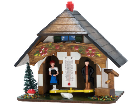 55W Authentic Wood German Weather House