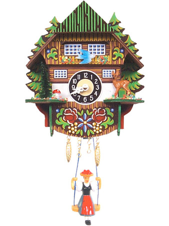 0144SQ Quartz Swinging Lady with sound Miniature Clock