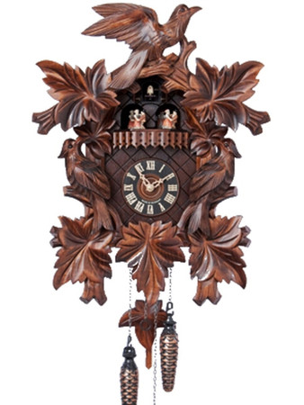 601-5TQ Quartz Music and Dancers Carved Cuckoo Clock