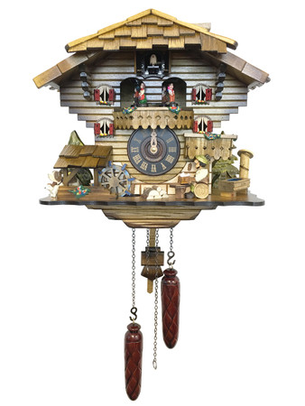 490QMT Musical Beer Drinker Chalet Quartz Cuckoo Clock