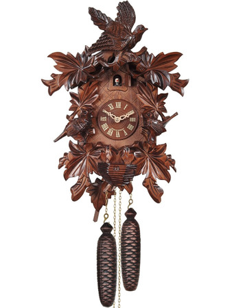 640-8 8 Day Carved Black Forest Cuckoo Clock