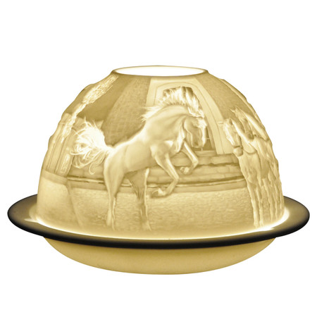 21436 Bernardaud Equestrian Dream Lithophane Votive