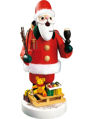 26210 Santa With Sleigh Erzgebirge Incense Burner Smoker