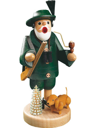 26212 Forester with Dog Erzgebirge Incense Burner Smoker