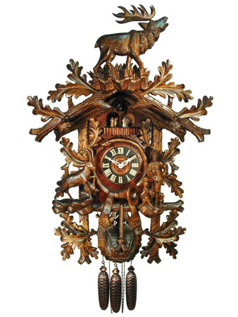 5014401P 8 Day Hunters Standing Stag 8 Day Cuckoo Clock