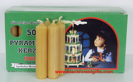 81544022 Natural Medium Candles for Christmas Pyramid