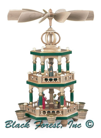 10456 Painted Two Tier Christmas Story Mueller German Pyramid