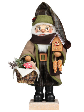 0-827 Forest Santa with Bird House Christian Ulbricht Nutcracker