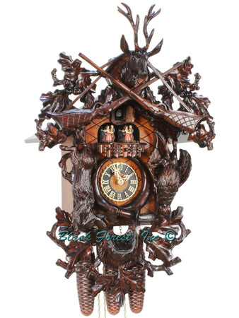 86261-6TNU Hones Large 8 Day Hunters Cuckoo Clock