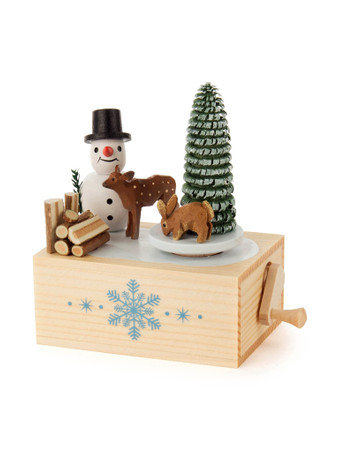 222-125 Snowman German Music Box