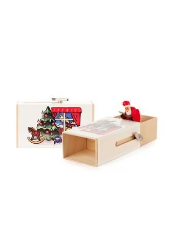 222-088 Sliding Santa Surprise German Music Box