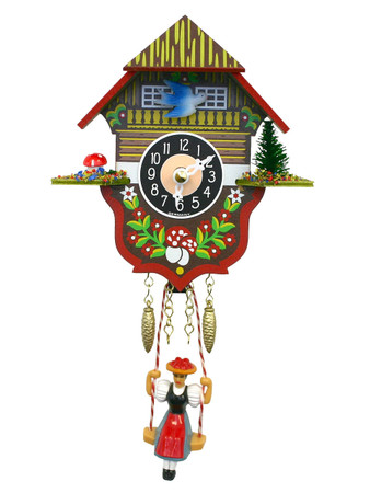 166 SQ Quartz Swinging Lady Miniature Clock