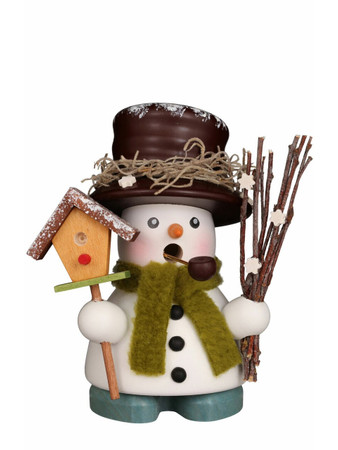 1-689 Ulbricht Incense Burner Mini Snowman with Birdhouse Smoker