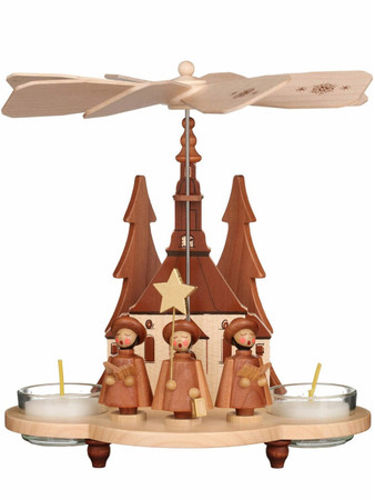 33-210 Carolers Natural Ulbricht Tea Light German Pyramid