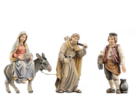 801541 Pregnant Mary Looking for Hotel Painted Kostner Nativity from Italy