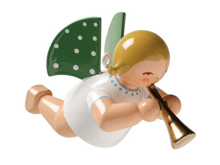 650-6 Hanging Angel Ornament with Small Trumpet from Wendt and Kuhn