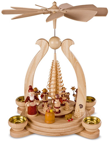 10348 Muller Santa Giving Presents Scene Pyramid