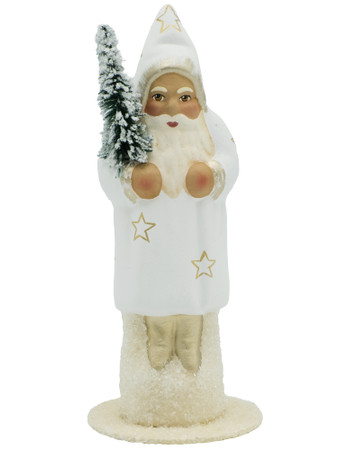 15-1-W Santa White with Gold Stars from Ino Schaller