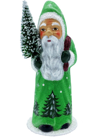 23172 Green Beaded Santa with Tree from Ino Schaller