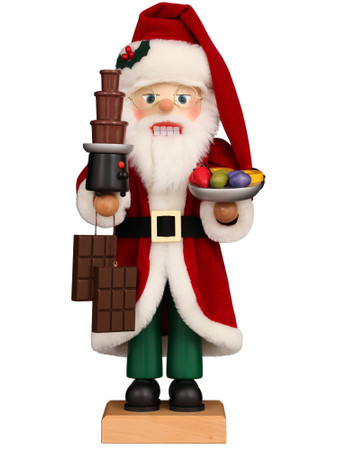 0-876 Santa with Chocolate Fountain Nutcracker from Christian Ulbricht