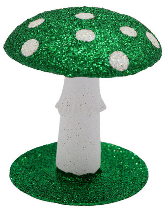 0122-GR-Wh-Wh Pink Mushroom from Ino Schaller Paper Mache