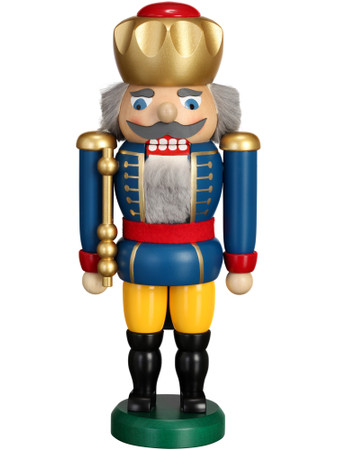 11951-2 Blue King Nutcracker from Seiffener Volkskunst