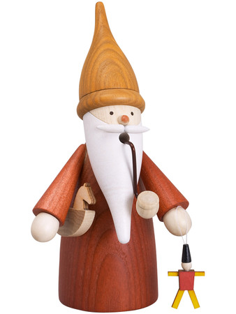 12313 Toy Seller Gnome Smoker from Seiffener Volkskunst