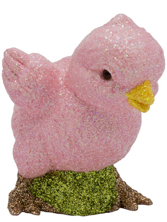 350-8-PK Pink Chick spreading wings Ino Schaller Paper Mache