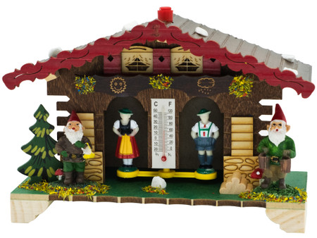 850 Gnomes Wood Figures German Weather House