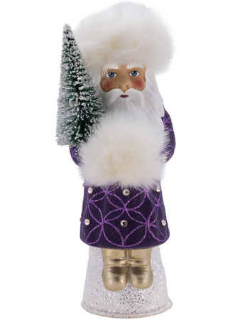 23-31 Dark Purple Santa with Muff from Ino Schaller