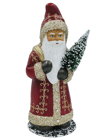 24274 Red with Gold Trim Santa from Ino Schaller