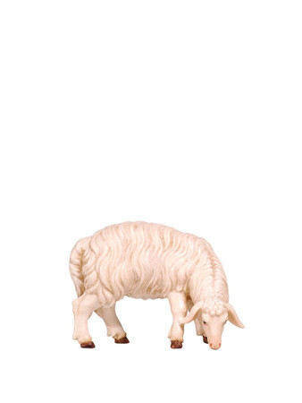 801257 3 Inch Hand Carved Wood Sheep Grazing Right from Pema in Italy