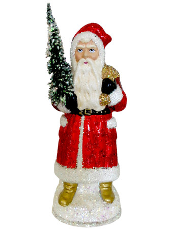 13224 Red Santa from Ino Schaller Paper Mache Candy Container
