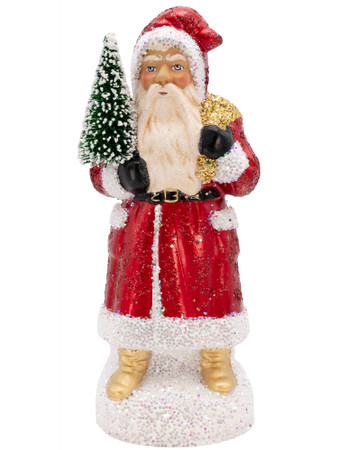 13224 Red Santa from Ino Schaller Paper Mache Candy Container