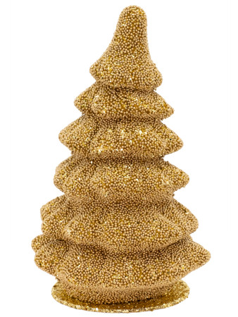 134-G Gold Beaded Paper Mache Tree from Ino Schaller